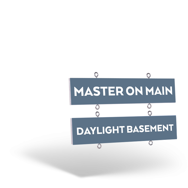 Harry Norman Realtors Reflective Hanging Wood Rider with Hardware Included