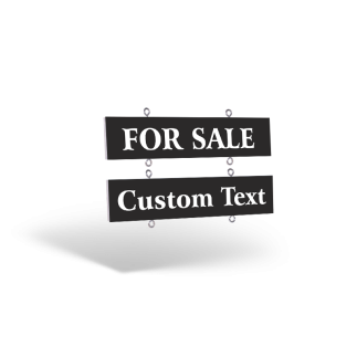 24"X6"Two-Sided Reflective Hanging Wood Rider with Eye Screws for Southern Classic Realty