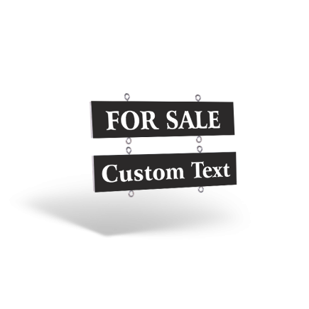 24"X6"Two-Sided Reflective Hanging Wood Rider with Eye Screws for Southern Classic Realty