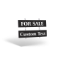 24"X6"Two-Sided Reflective Hanging Wood Rider with Eye Screws for Southern Classic Realty 24"X6"Two-Sided Reflective Hanging Wood Rider with Eye Screws for Southern Classic Realty