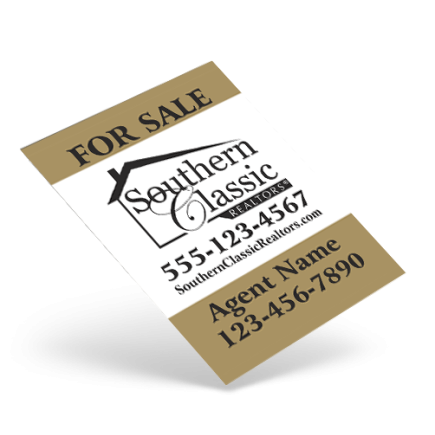 18"x24" Custom Coroplast Panel for Southern Classic Realty Window Display