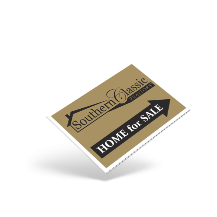 18"x12" Two-Sided Custom Coroplast Sign for Southern Classic Realty