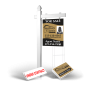 Homerun Pkg:6'Easy Arm Post,24"x30"Styrene Panel,4Coroplast Directionals,4Step Stake Stands for Southern Classic Realty