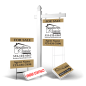 Grand Slam Package Southern Classic Realty: 6' Post, Two-Sided 24"x30" Panels, Directionals, Stakes, Clip-Ons