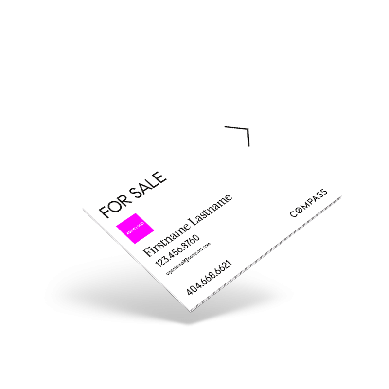 18"X12" Custom Coroplast Sign for Compass, Double-Sided 18"X12" Custom Coroplast Sign for Compass, Double-Sided