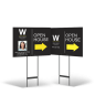 Styrene Yard Sign Two-Sided 24"X18" With Black Stand, Featuring Premier Weichert Realtors