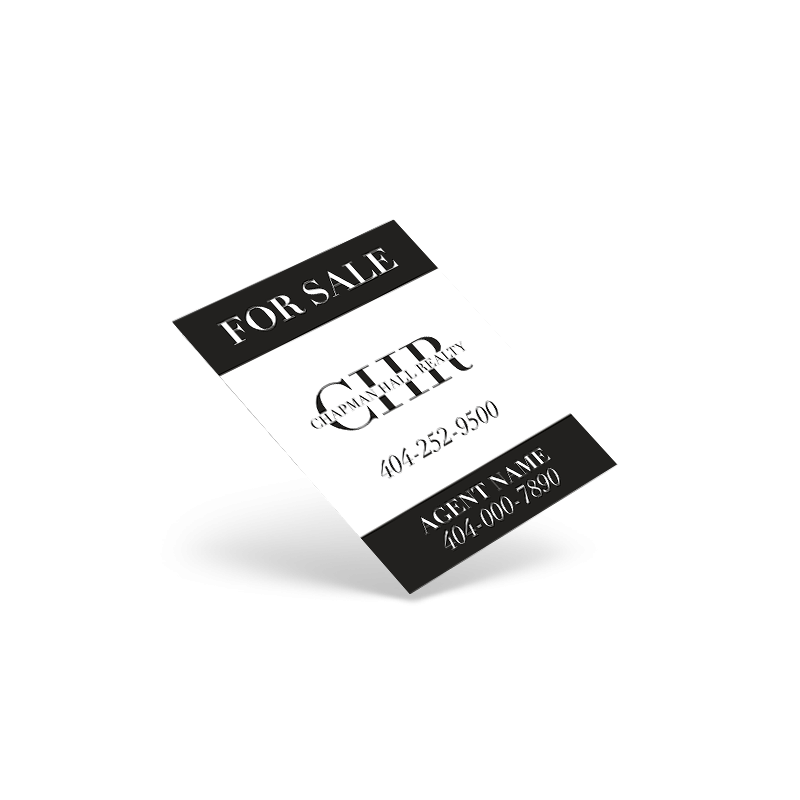 18"x24" Custom Coroplast Panel for Chapman Hall Realtors, Window Fit