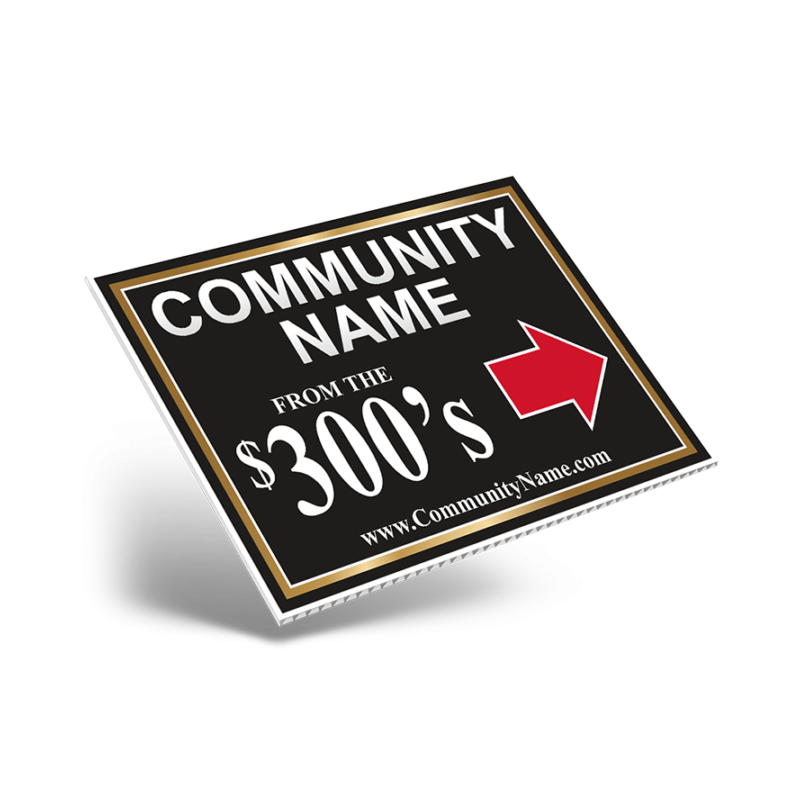 Home Real Estate 24" x 18" Custom Printed Coroplast Sign Panel