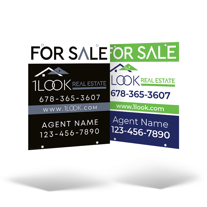 24"x30"Two-Sided Hanging Panel:Styrene&Aluminum, Reflective Options with Grommets for 1 look real estate 24"x30"Two-Sided Hanging Panel:Styrene&Aluminum, Reflective Options with Grommets for 1 look real estate