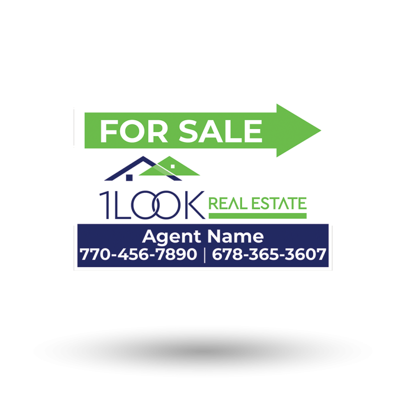 18"x12" Two-Sided Coroplast Sign Panels: Generic & Custom Printed Options for 1 look real estate