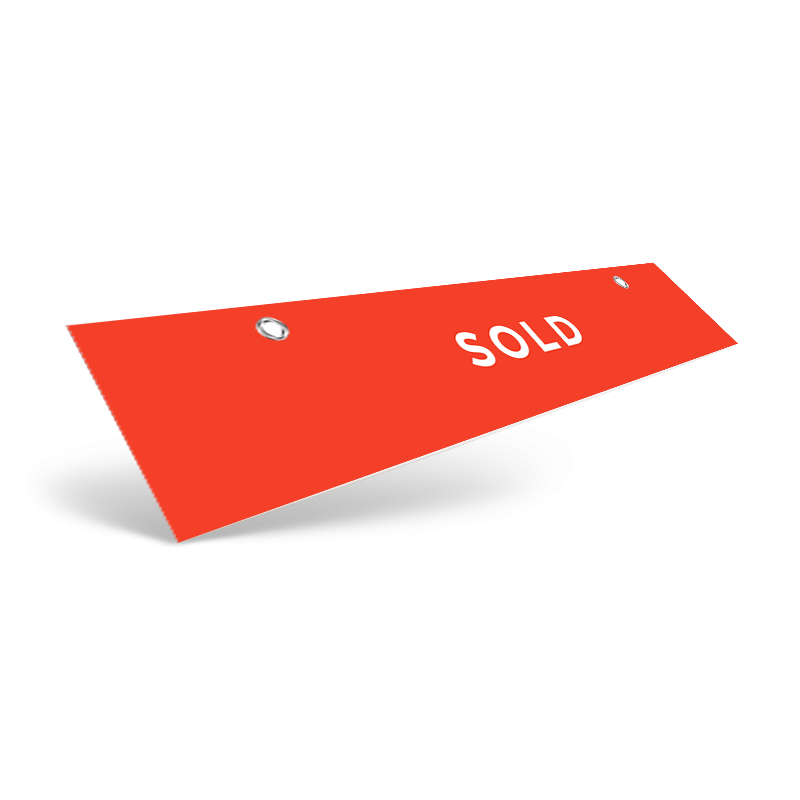 18"&24" Two-Sided Hanging Riders: Styrene & Aluminum, Standard or Reflective, with Grommets for Christian Saunders Real Estate