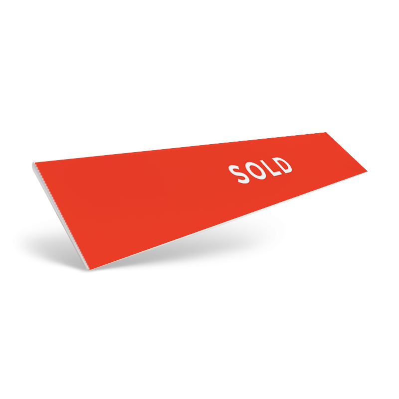 18" / 24" CUSTOM STYRENE CLIP ON SIGN RIDER FOR CHRISTIAN SAUNDERS REAL ESTATE