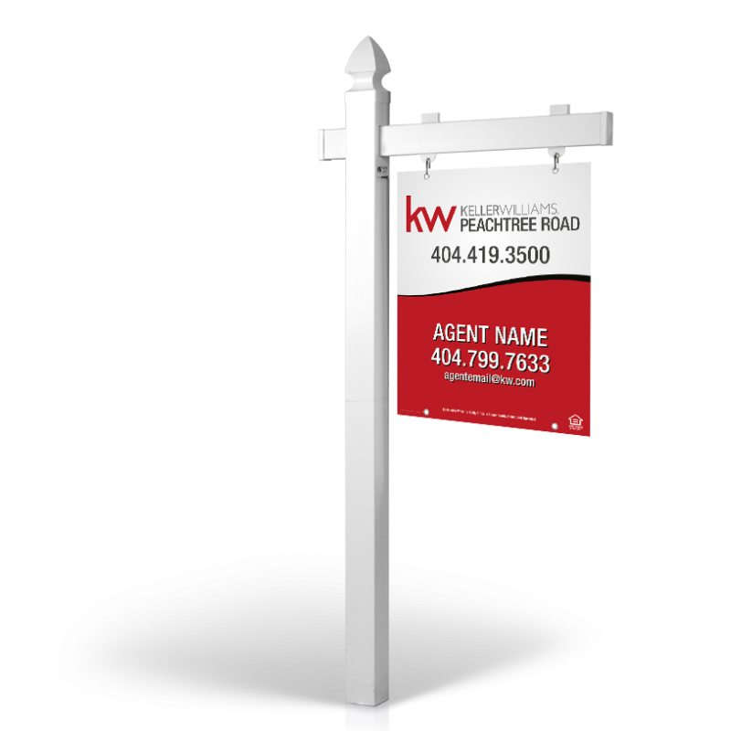 6'Easy Arm Post with 24x30"Two-Sided Hanging Panels:Styrene,Aluminum&Reflective Options for Keller Willams Peachtree Road 6'Easy Arm Post with 24x30"Two-Sided Hanging Panels:Styrene,Aluminum&Reflective Options for Keller Willams Peachtree Road