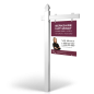 5' Easy Arm Post with 24"x30" Two-Sided Hanging Panels:Styrene,Reflective,Aluminum for BHHS Fox and Roach