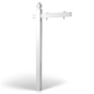 6' Easy Arm Post with 24"x30" Two-Sided Hanging Panels: Styrene, Aluminum, & Reflective Options for BHHS Fox and Roach
