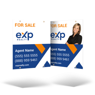 24"x30" Hanging Panel w/ Grommets in Styrene or Aluminum, Reflective for EXP Realty
