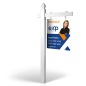 EXP Realty: 5' Rookie Easy Arm Post with 24"x30" Two-Sided Panels in Styrene & Aluminum, Reflective Options EXP Realty: 5' Rookie Easy Arm Post with 24"x30" Two-Sided Panels in Styrene & Aluminum, Reflective Options
