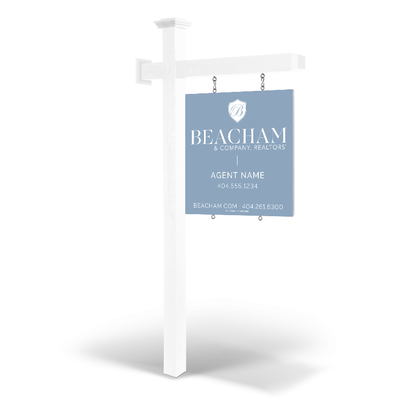2' x 3' Two-Sided Custom Painted or Reflective Hanging Wooden Panel for Beacham & Co.