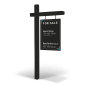 "2'x3' Custom Reflective Double-Sided Wooden Sign & Post for Real Brokers Service" "2'x3' Custom Reflective Double-Sided Wooden Sign & Post for Real Brokers Service"
