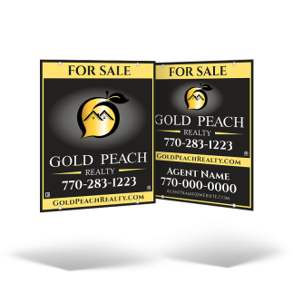 Gold Peach 24"x30" Two-Sided Styrene/Aluminum Reflective Hanging Panel
