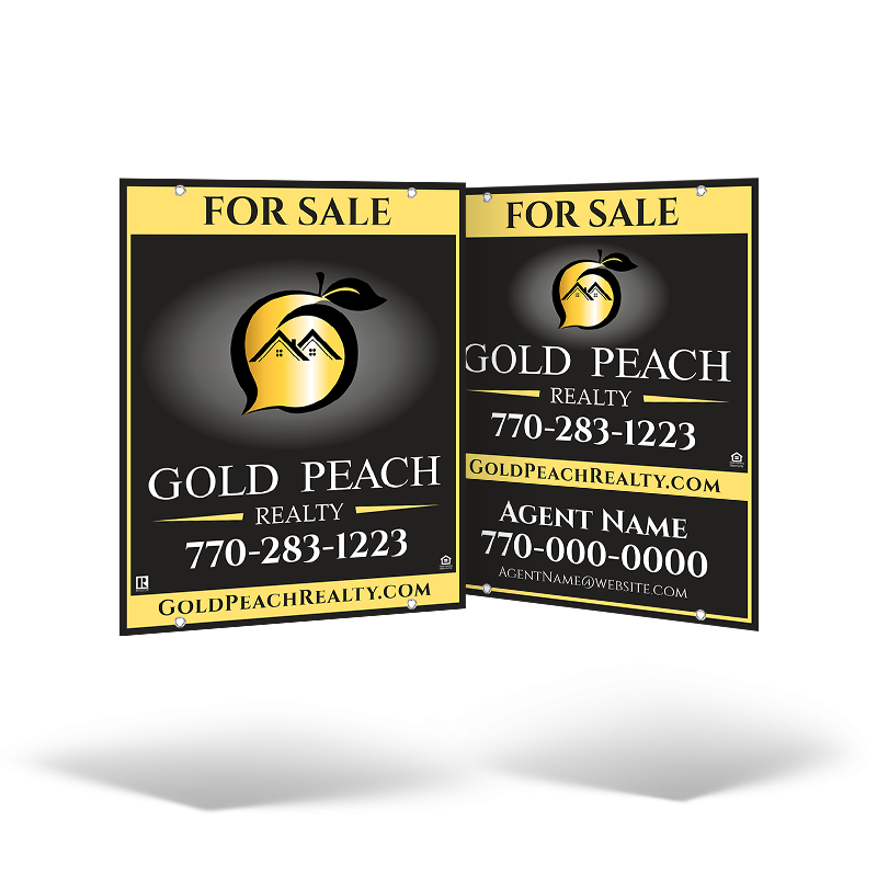 Gold Peach 24"x30" Two-Sided Styrene/Aluminum Reflective Hanging Panel