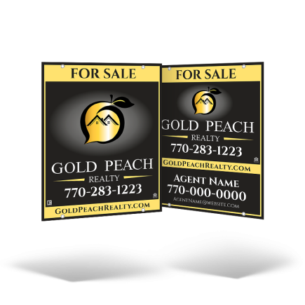 Gold Peach 24"x30" Two-Sided Styrene/Aluminum Reflective Hanging Panel