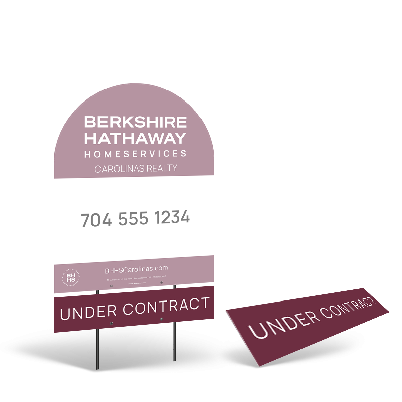 BHHS CAROLINAS STYRENE PLATE TO FIT SIGN STAND