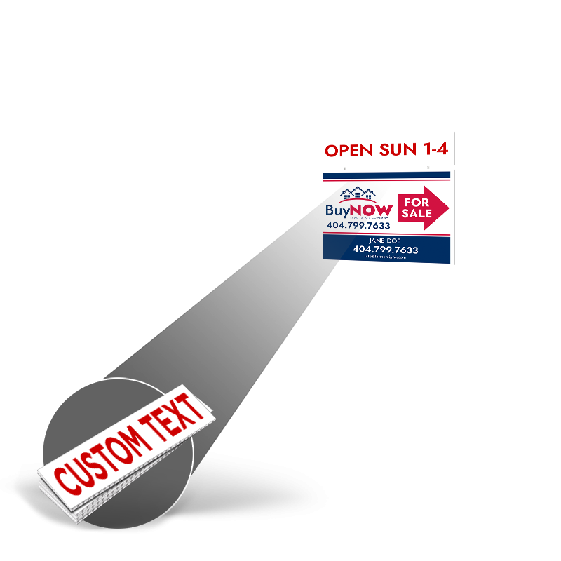 Custom 4"x18" or 4"x24" Two-Sided Printed Coroplast Rider for REMAX