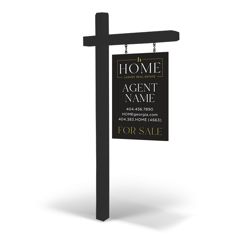 2' x 3' Custom Hanging Wooden Panel, Reflective, with Painted Arm Post & Full Installation Services for Home real estate 2' x 3' Custom Hanging Wooden Panel, Reflective, with Painted Arm Post & Full Installation Services for Home real estate