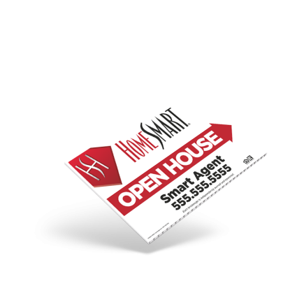 18"x12" Two-Sided Coroplast Sign Panels: Generic & Custom Printed Options for HomeSmart