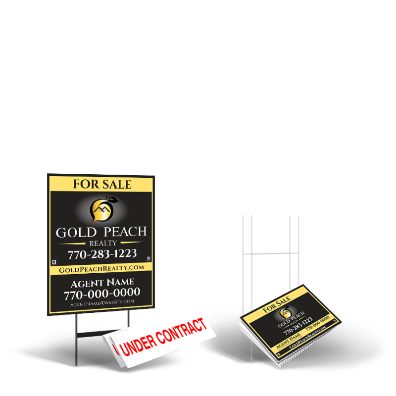 Gold Peach Realty Starter Sign Bundle