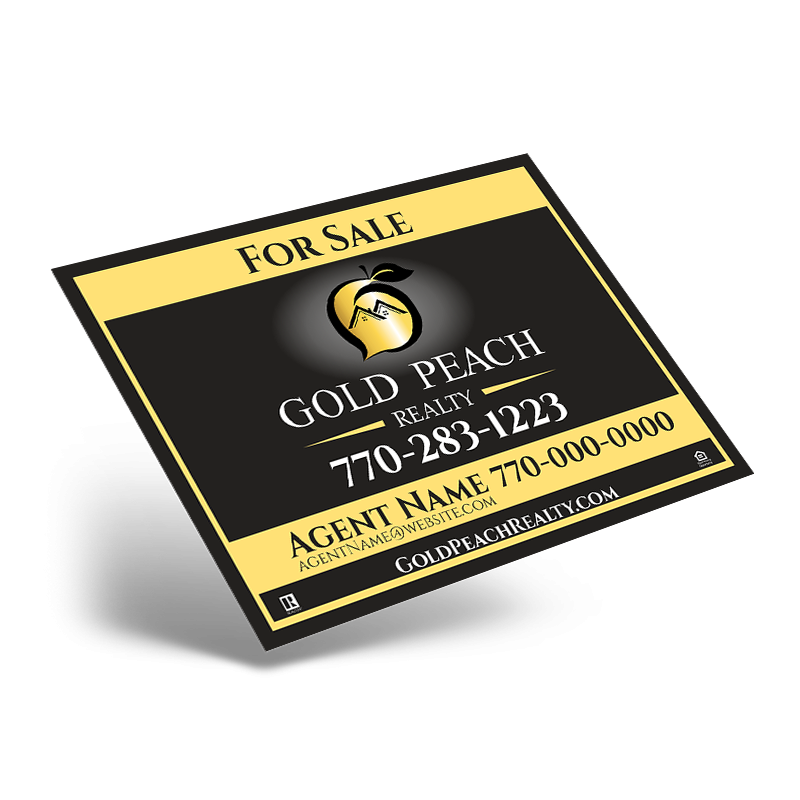 Gold Peach Realty 24"x18" Styrene Printed Panel