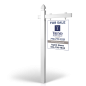 6' Easy Arm Post with 24"x30" Two-Sided Hanging Panels: Styrene, Aluminum, & Reflective Options for Trend atlanta realty