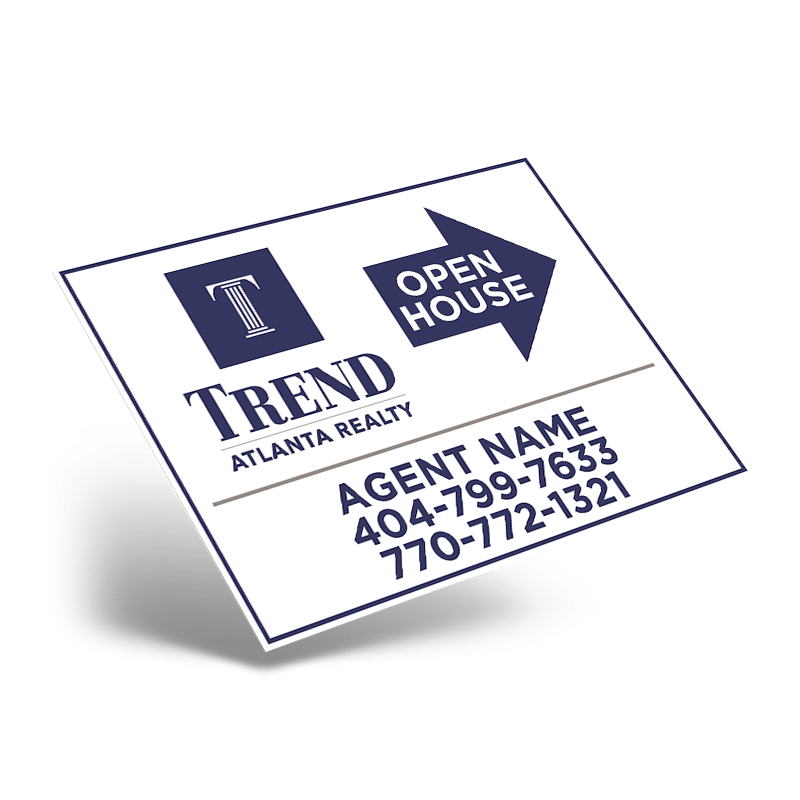 24"X18"STYRENE ONE SIDED PRINTED PANEL TO FIT 24"X18" METAL AFRAME SOLD INDIVIDUALLY for Trend atlanta realty