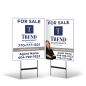 24"x30" Two-Sided Styrene Yard Sign: Standard & Reflective on Black Stand for Trend atlanta realty