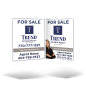 24"x30" Two-Sided Hanging Panel: Styrene & Aluminum, Reflective Options with Grommets for for Trend atlanta realty