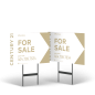 Century 21 Real Estate 18"x14" 2-Sided Yard Sign: Reflective & Standard Styrene Century 21 Real Estate 18"x14" 2-Sided Yard Sign: Reflective & Standard Styrene