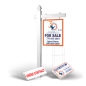 Homerun Pkg:6'Easy Arm Post,24"x30"Styrene Panel,4Coroplast Directionals,4Step Stake Stands for DRAKE REALTY