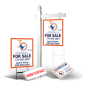 Grand Slam Package DRAKE REALTY: 6' Post, Two-Sided 24"x30" Panels, Directionals, Stakes, Clip-Ons