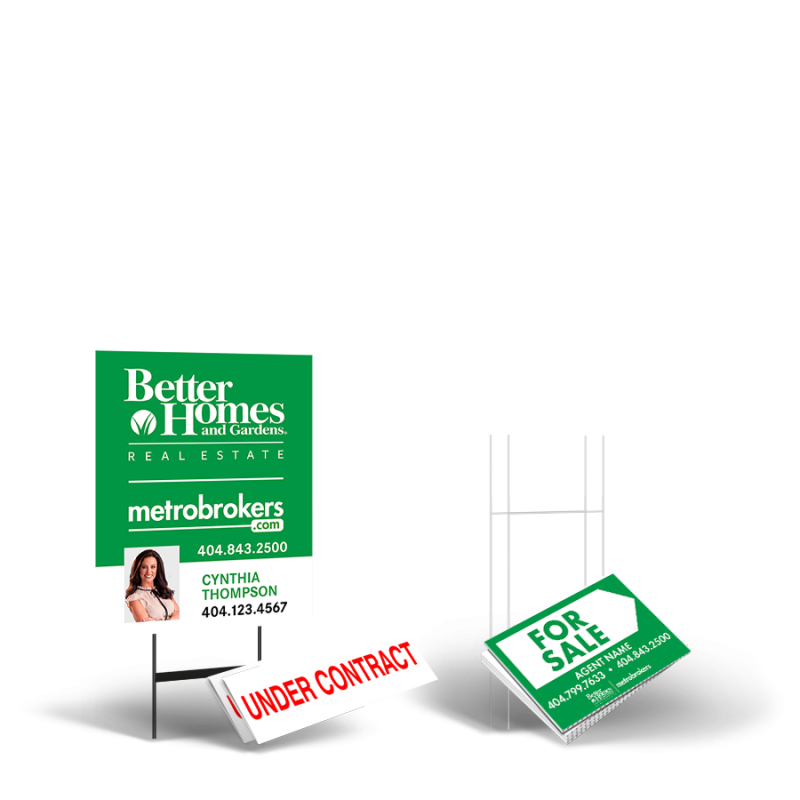 Metro Brokers Starter Package: 24x30 Yard Sign, Directionals, Stands, Clip-Ons