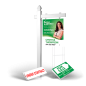 Homerun Pkg:6'Easy Arm Post,24"x30"Styrene Panel,4Coroplast Directionals,4Step Stake Stands for Metro Brokers