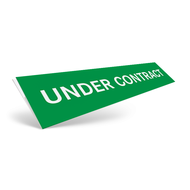 METROBROKERS 24" WCLIPON SIGN TOPPER FOR THE 24 X 30 YARD SIGN