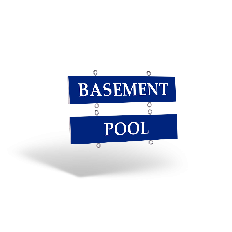 24"x6" Two-Sided Reflective Hanging Wooden Rider with Eye Screws for Maximum One