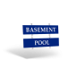 24"x6" Two-Sided Reflective Hanging Wooden Rider with Eye Screws for Maximum One