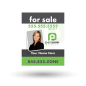24"x30" Styrene/Reflective Two-Sided Yard Sign on Black Stand for Penzone Realty