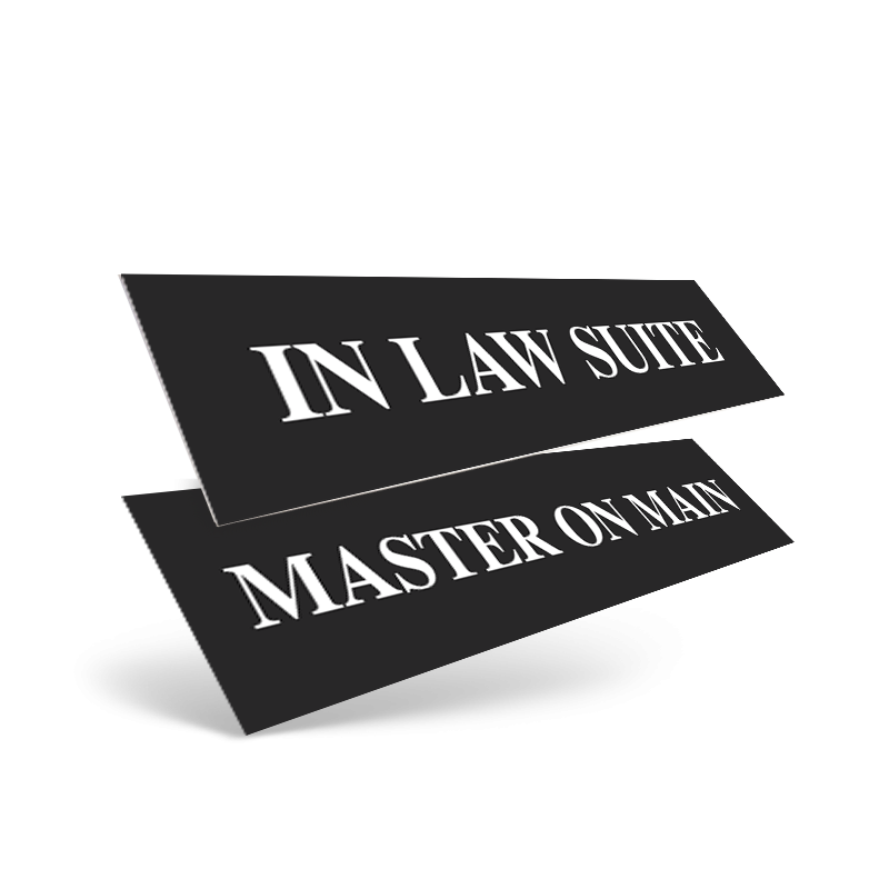 Gold Peach Realty 18" & 24" Styrene/Reflective Aluminum Two-Sided Slide-In Riders