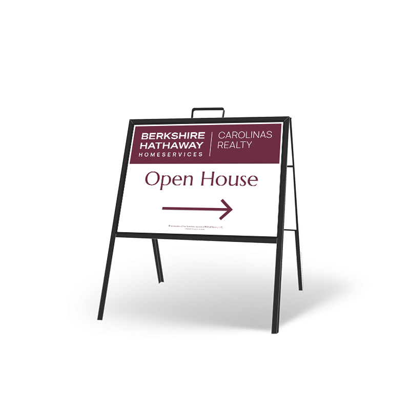 24"x18" Folding A-Frame with Two Custom Styrene Inserts for BHHS Carolinas