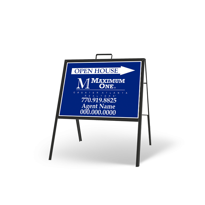 24" X 18" FOLDING "A" FRAME W/ TWO 24"X18" STYRENE CUSTOM PRINTED INSERTS for Maximum One 24" X 18" FOLDING "A" FRAME W/ TWO 24"X18" STYRENE CUSTOM PRINTED INSERTS for Maximum One