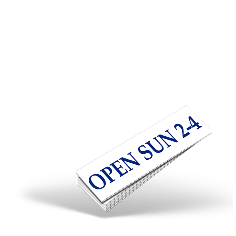 CUSTOM 4"X18" OR 4"X24" TWO SIDED PRINTED COROPLAST RIDER for Maximum One