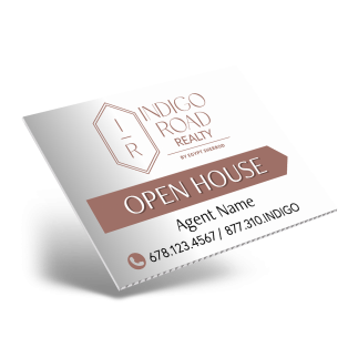 24" X18" ONE OR TWO SIDED CUSTOM COROPLAST SIGN PANEL FOR Indigo Road Realty